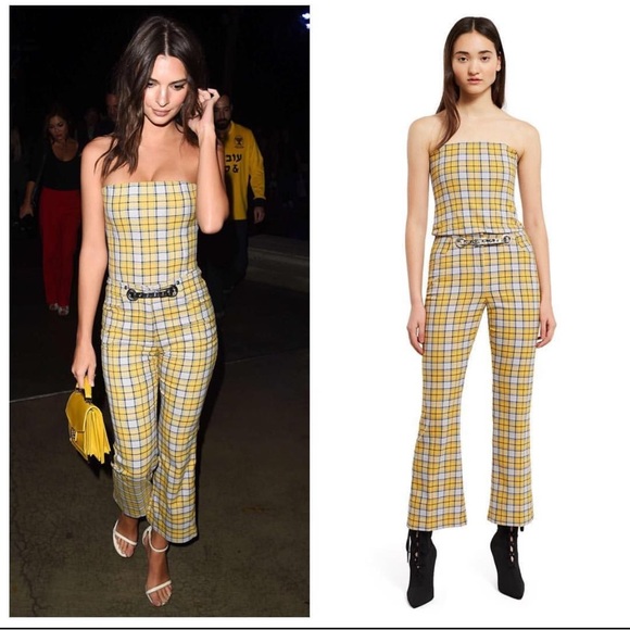 MIAOU x Opening Ceremony Yellow Plaid Lucy Corset – Size L – NWOT *CELEB FAV*
